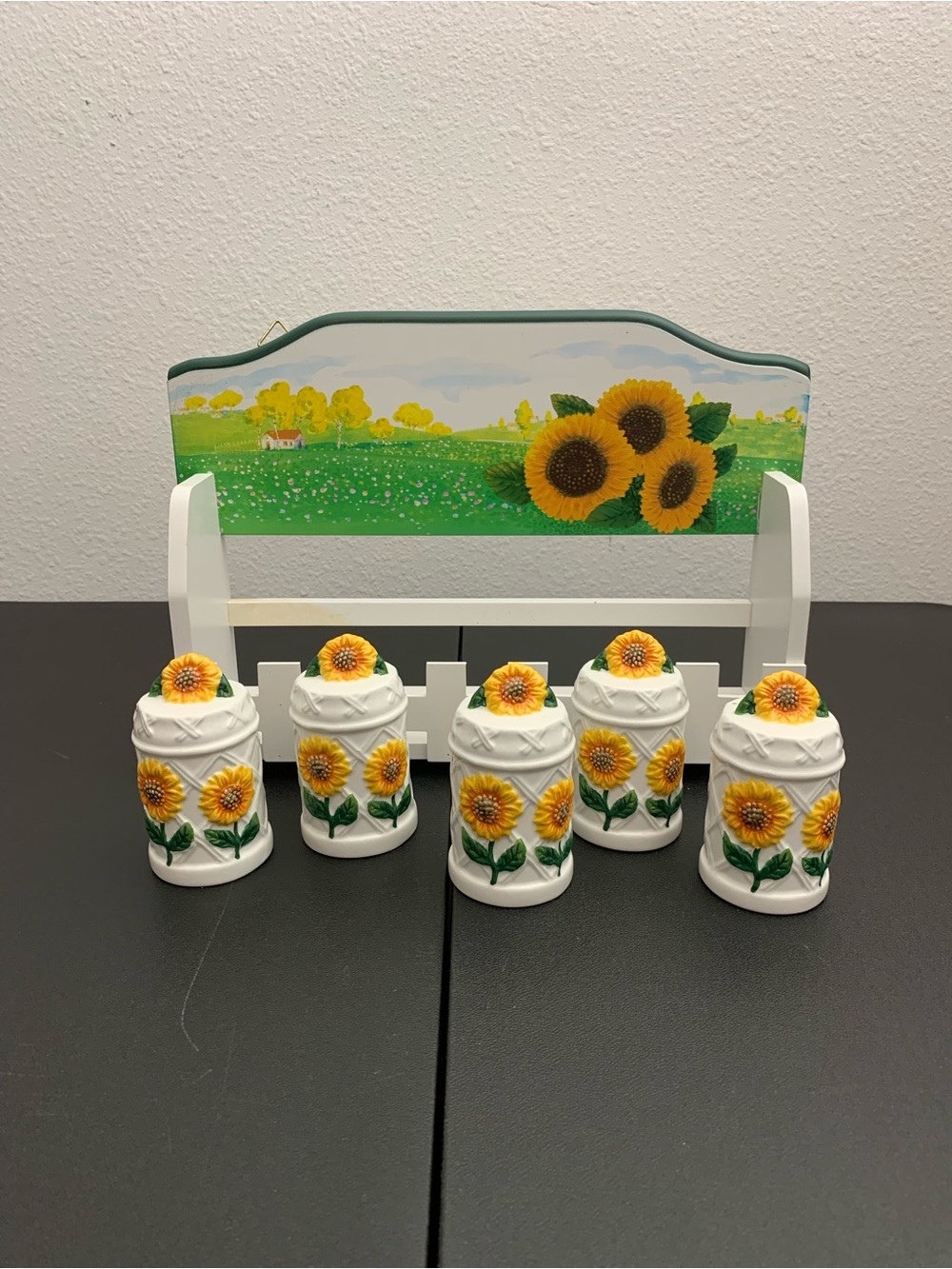 Sunflower Ceramic Salt and Pepper Shaker Set - Yellow Sunflower Design